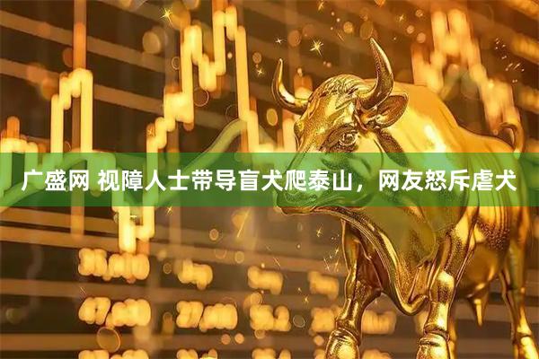 广盛网 视障人士带导盲犬爬泰山，网友怒斥虐犬