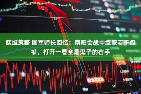 欧维策略 国军师长回忆：南阳会战中缴获若干包袱，打开一看全是鬼子的右手